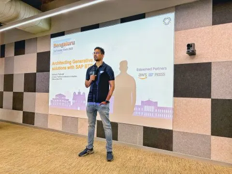 SAP Inside Track Bengaluru generative AI speaking photo